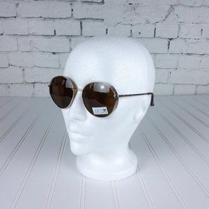 Joe's Jeans Round Rhinestone Edge Sunnies Gold